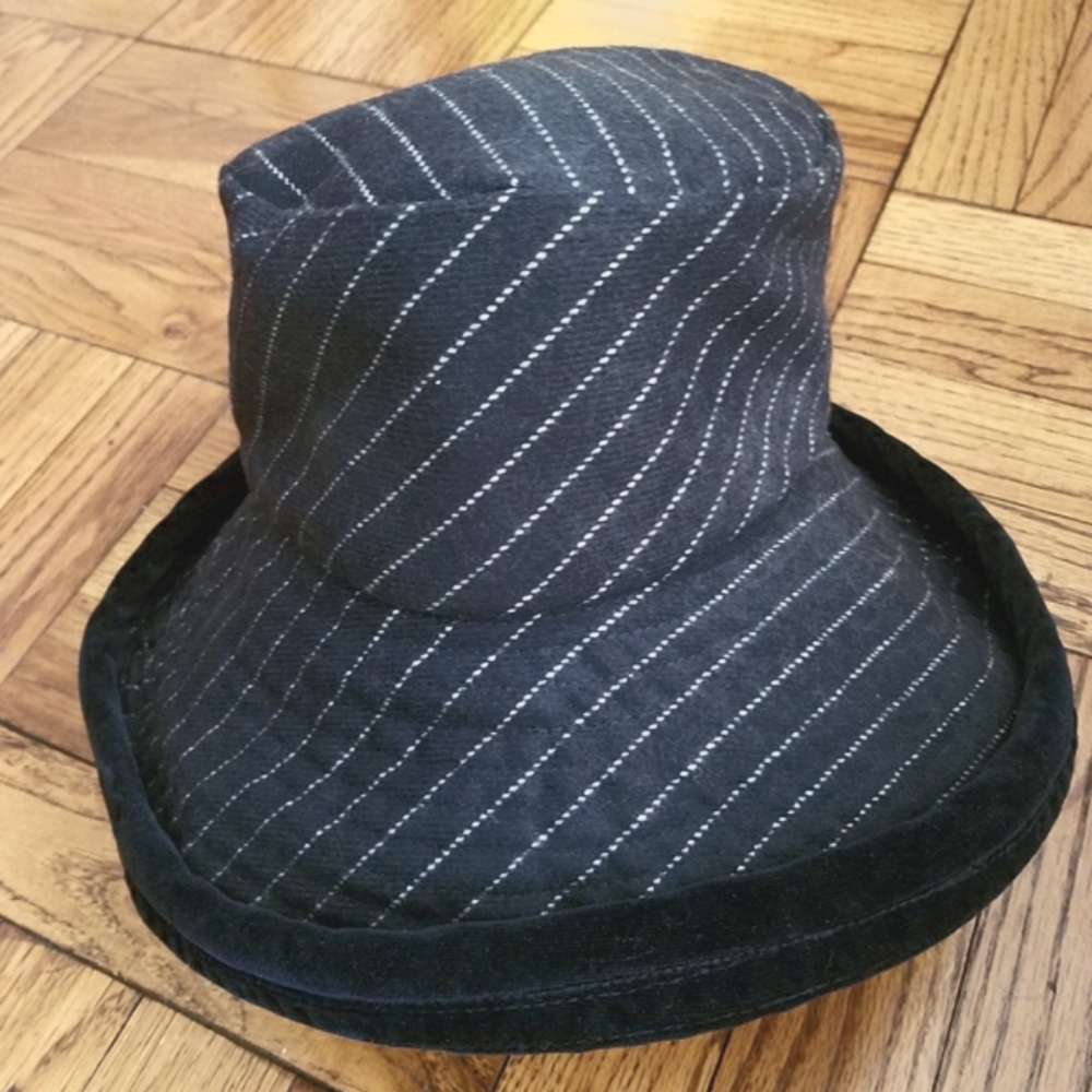 Blue Pin Stripe Quilted Hat